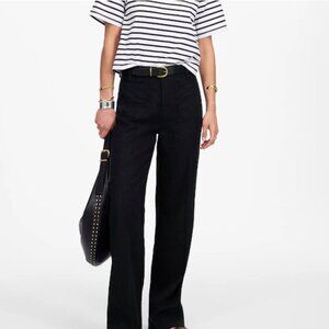 Madewell Patch Pocket Flare Linen Pants